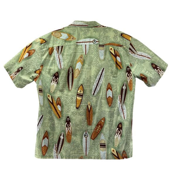 Vintage Ho Aloha Hawaiian Shirt Mens XL Tropical Surfboard Tiki Vacation 90s Y2K - Picture 6 of 9